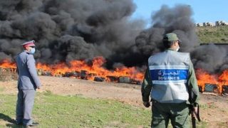 إتلاف أزيد من طنين من المخدرات بالحسيمة