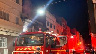 ألسنة اللهب تلتهم منزلاً قرب شارع المقاومة بالحسيمة