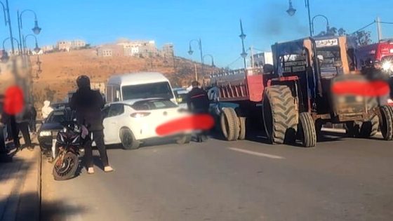 حادثة سير خطيرة بامزورن إثر اصطدام سيارتين